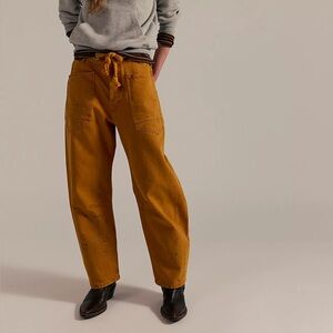 Free people We The Free Moxie Pull-On Barrel Jeans tangerine peel